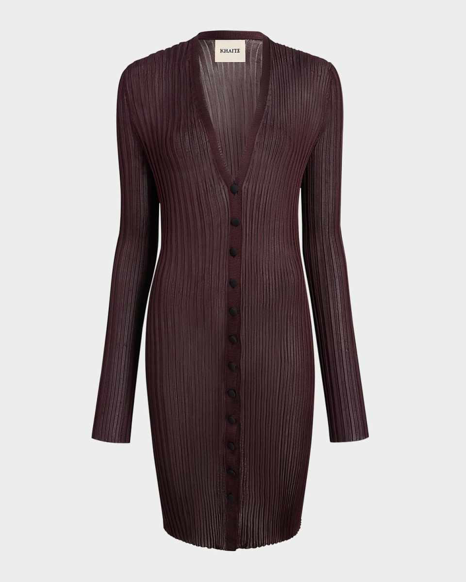 Ramon Wide Rib V-Neck Long Cardigan